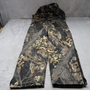 Wolf Mountain Overall Bibs Men XL RealTree Camo Hunting Rain Wind Warm USA 35x29